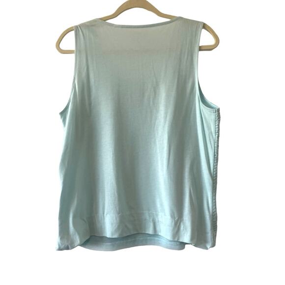 Chico's Sequin Light Blue Tank Top Size Large - Picture 3 of 5